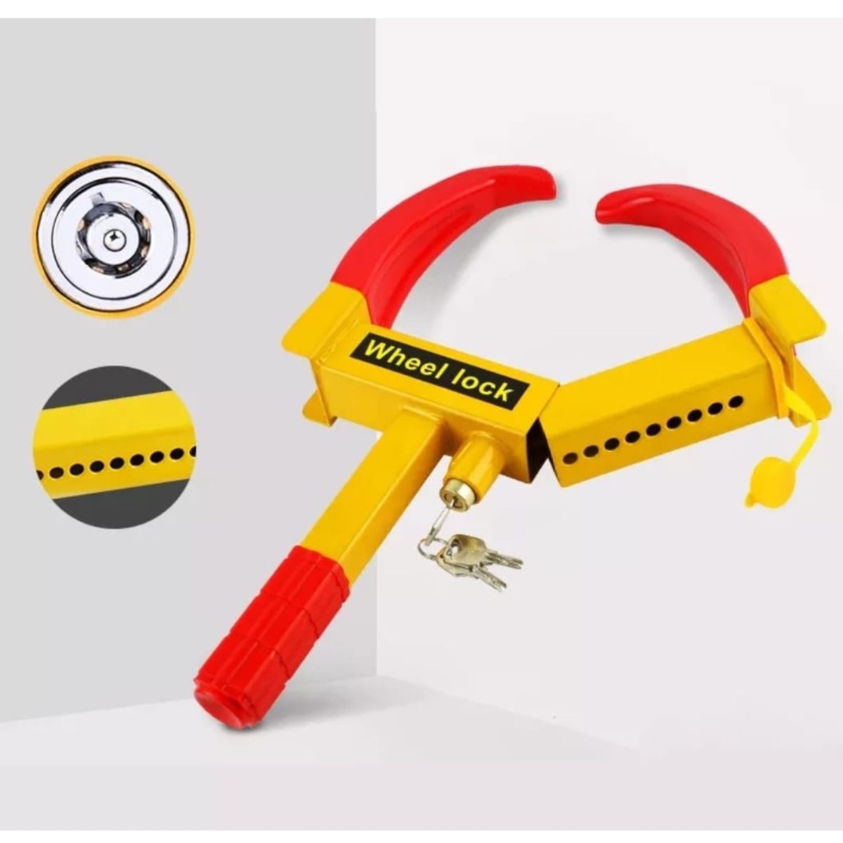 GENERICO - Traba Ruedas Neumáticos Antirrobo Auto Ajustable sostenedor