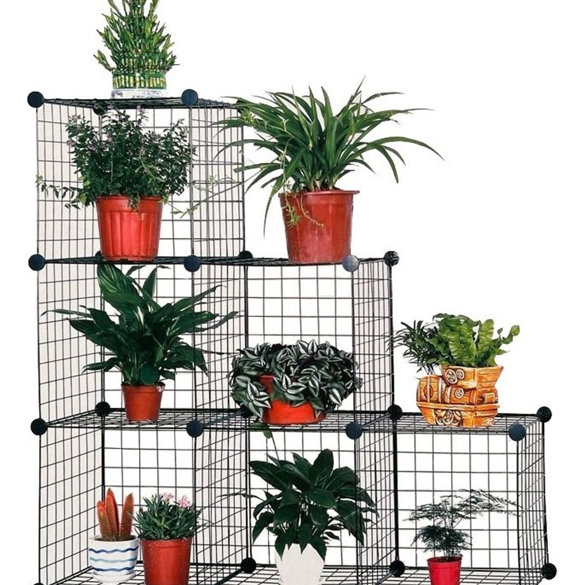 GENERICO - Estante Organizador Multifuncional Librero Metal 6 Cubos