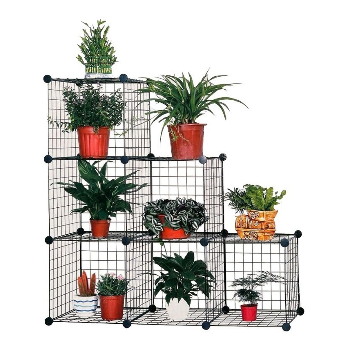 GENERICO - Estante Organizador Multifuncional Librero Metal 6 Cubos