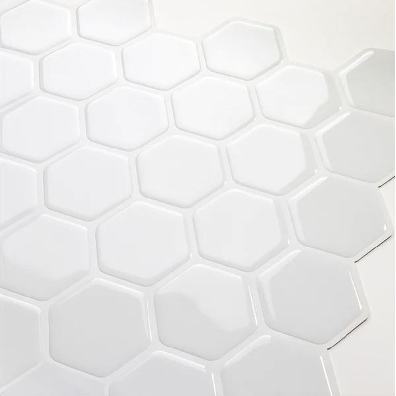 DEKOFIX - Mosaiko Autoadhesivo Hexágono Blanco 1,2 mm