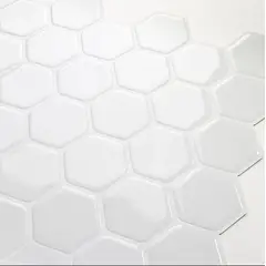 DEKOFIX - Mosaiko Autoadhesivo Hexágono Blanco 1,2 mm