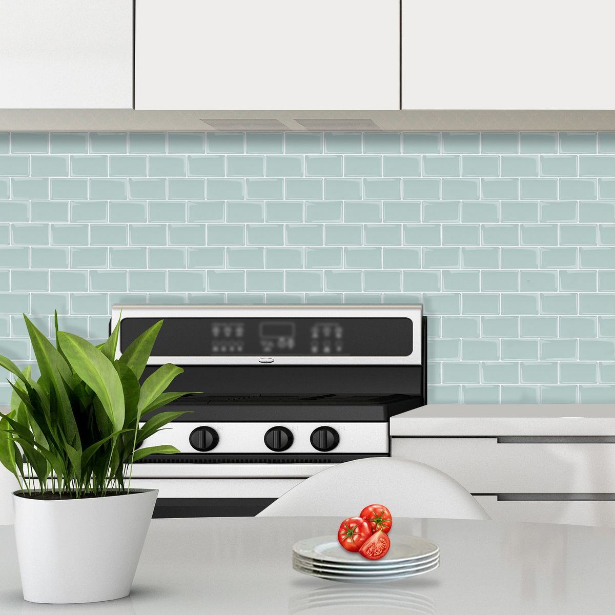 DEKOFIX - Mosaiko Autoadhesivo Brick Aqua 1,2 mm