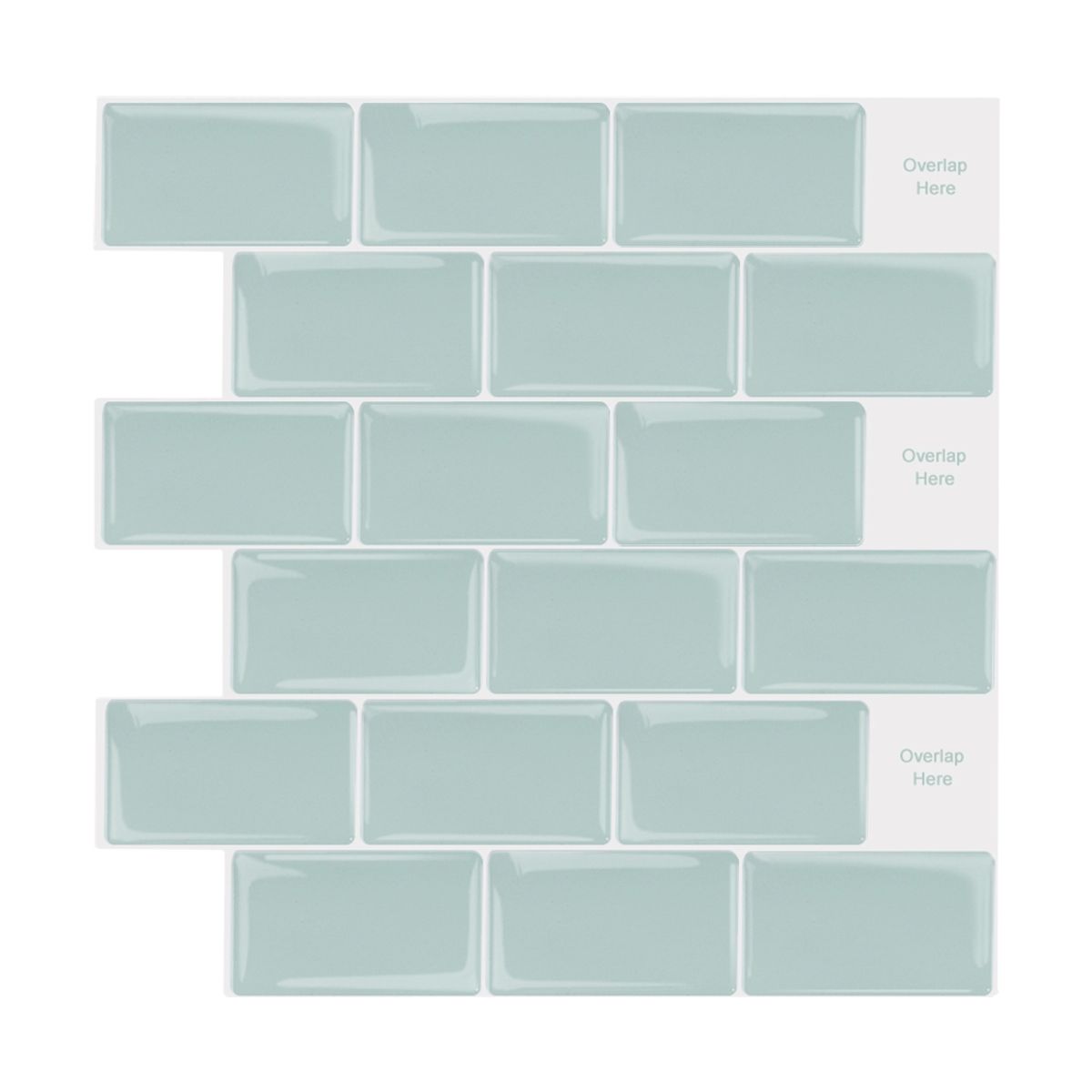 DEKOFIX - Mosaiko Autoadhesivo Brick Aqua 1,2 mm