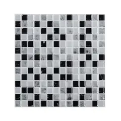 DEKOFIX - Mosaiko Autoadhesivo Cuadros Black 1,2 mm
