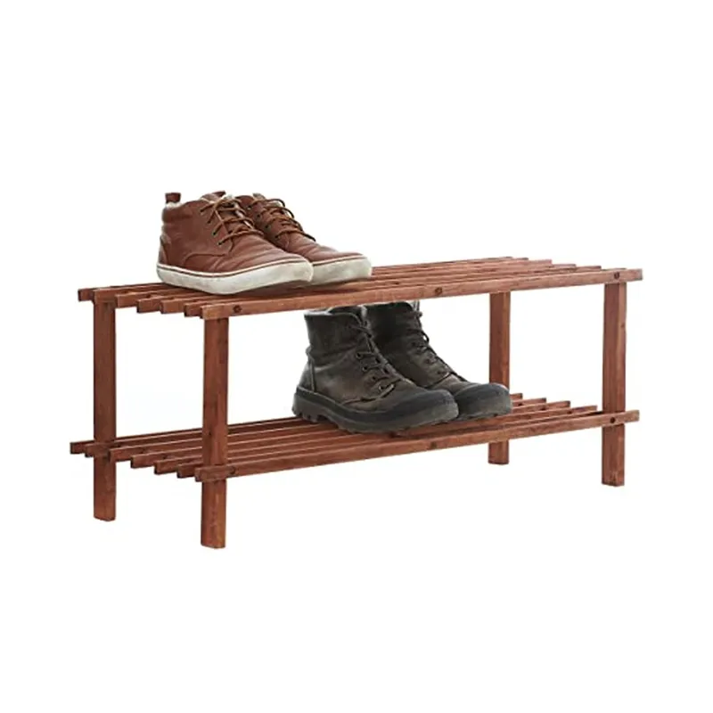NEWTREE - Zapatero de Madera 2 pisos 70x26x30cm