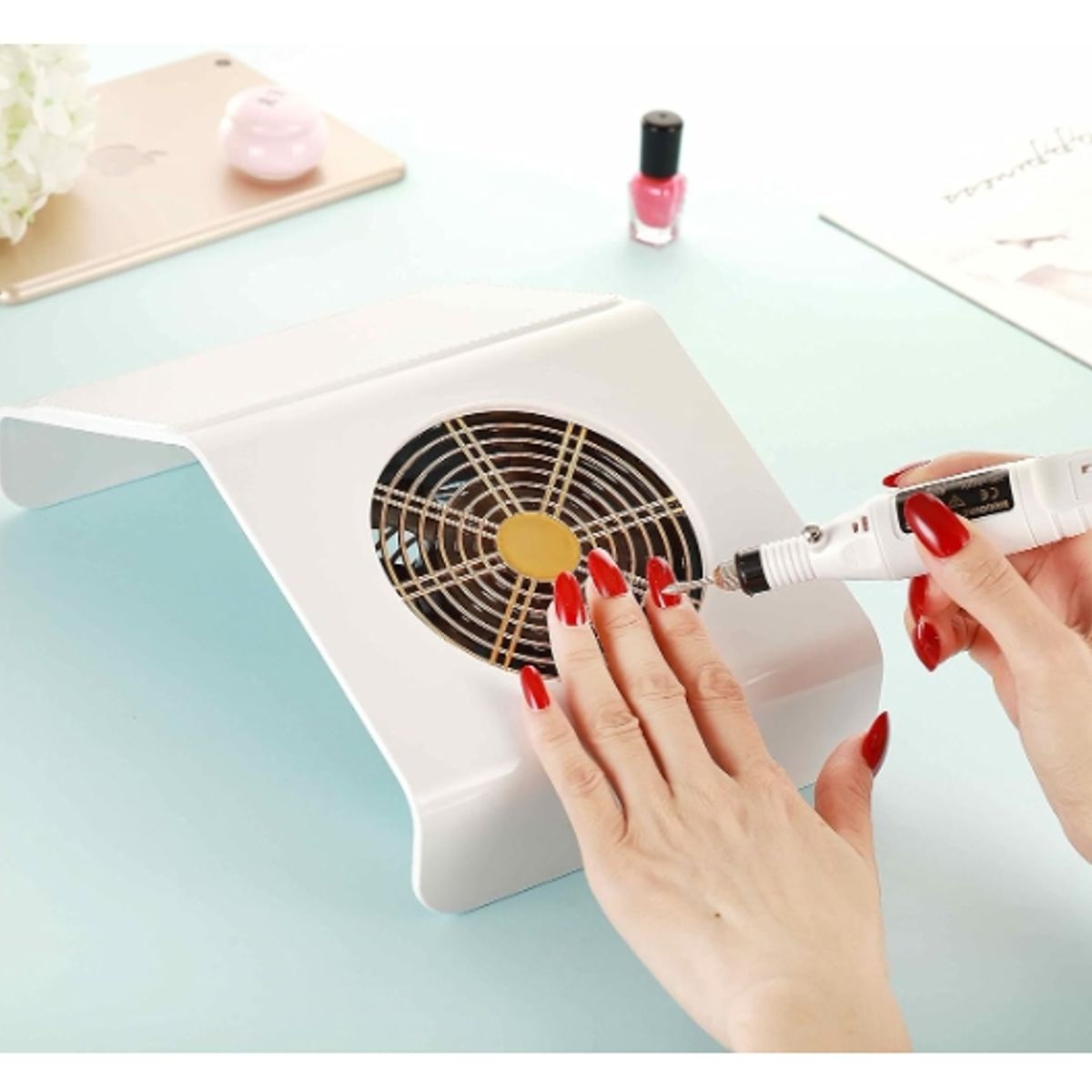 GENERICO - Extractor De Polvo Para Uñas Manicure Extractor Profesional