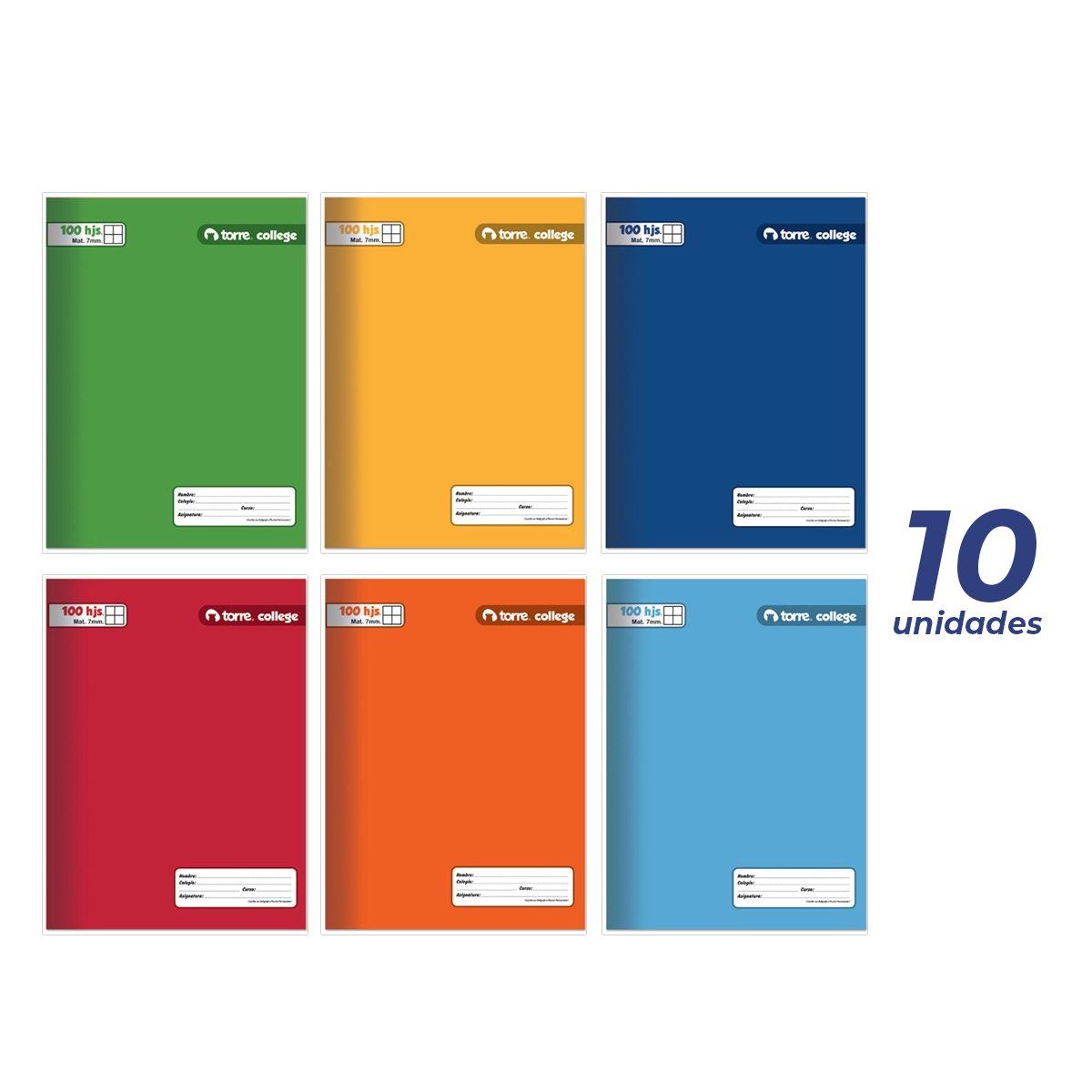TORRE - Pack cuadernos collage liso croquis Torre 100H x10ud