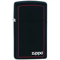 ZIPPO - Encendedor Slim Black Red Border