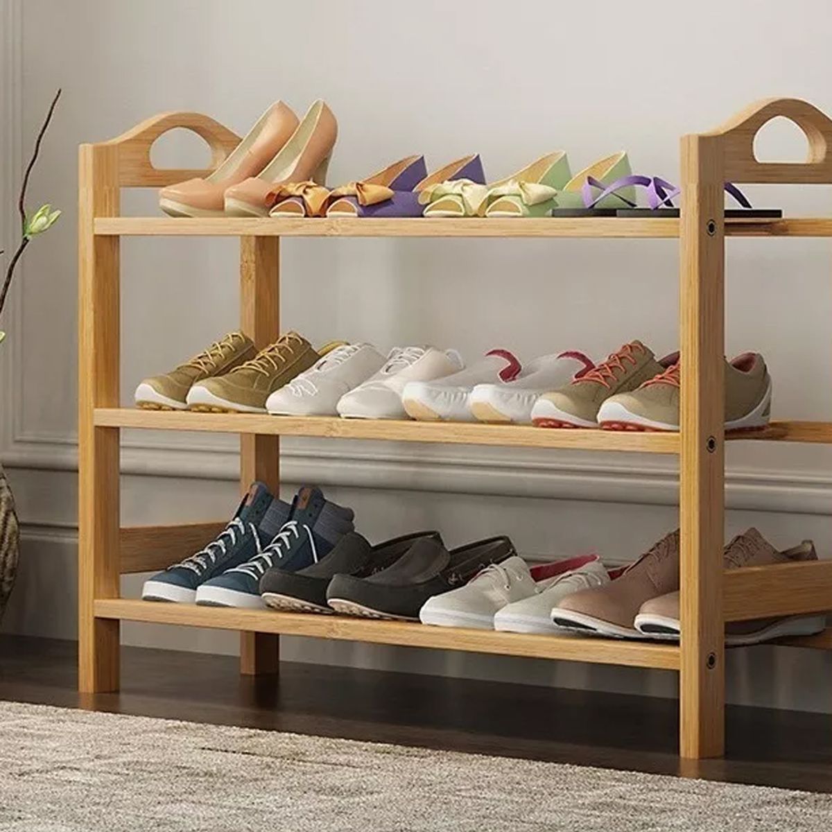 NEWTREE - Zapatero de Madera 3 pisos