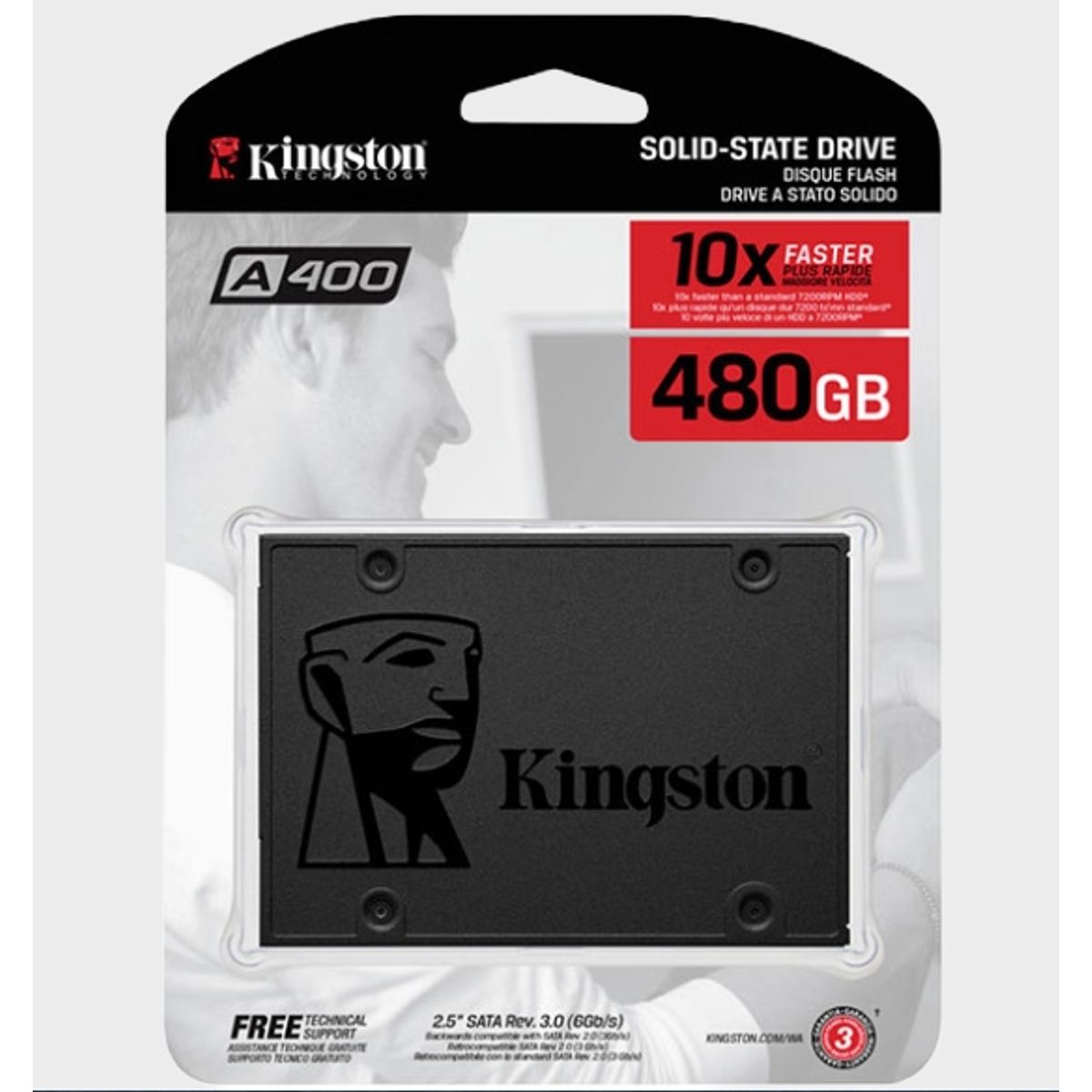 KINGSTON - Disco solido ssd kingston 480GB a400 SATA
