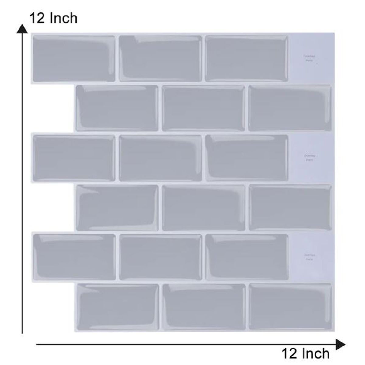 DEKOFIX - Mosaiko Autoadhesivo Brick Gris 1,2 mm