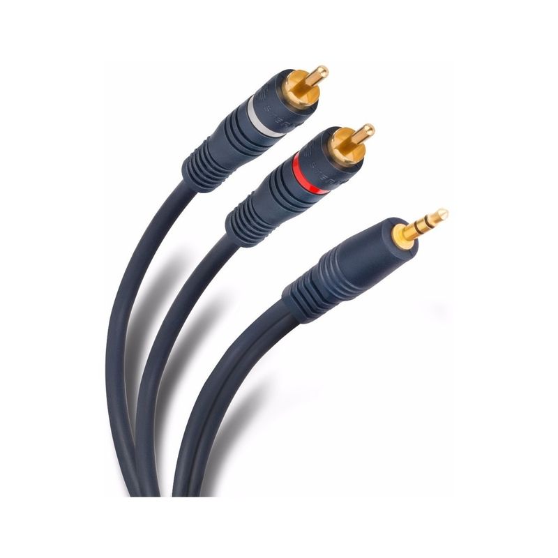 GENERICO - Cable Audio Extension Calidad 2x1 Plug 3.5mm Rca 1.8mts GENERICO