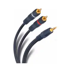 GENERICO - Cable Audio Extension Calidad 2x1 Plug 3.5mm Rca 1.8mts