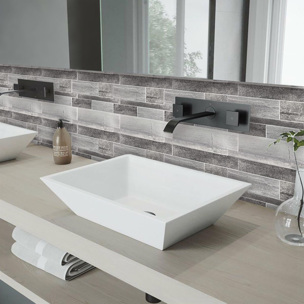 DEKOFIX - Mosaiko Autoadhesivo Lineal Piedras 4,0 mm