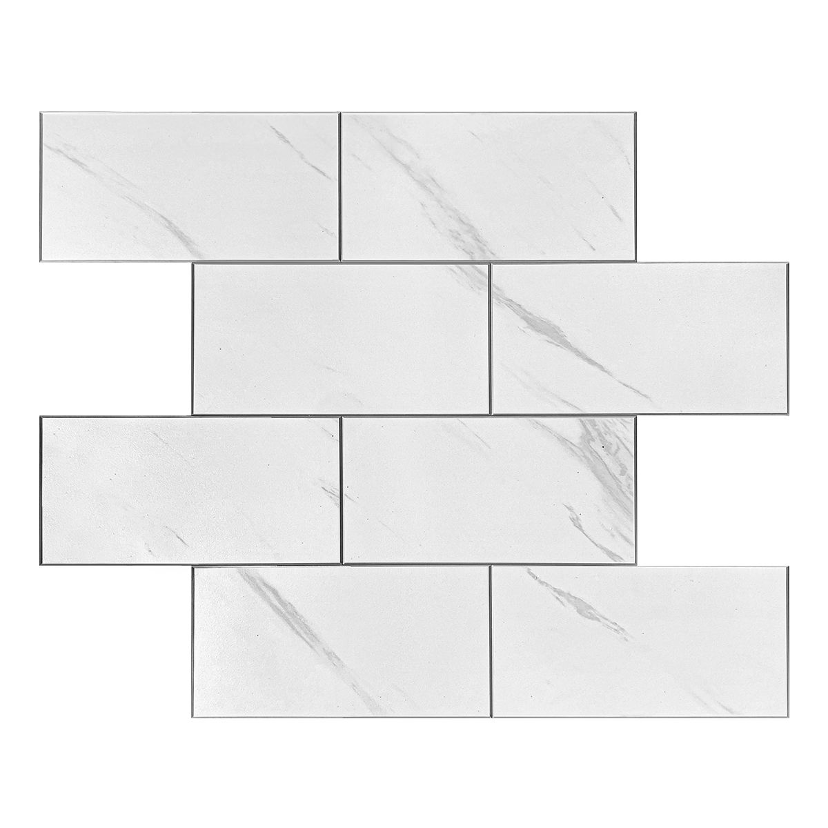 DEKOFIX - Mosaiko Autoadhesivo Brick Mármol Blanco 4,0 mm