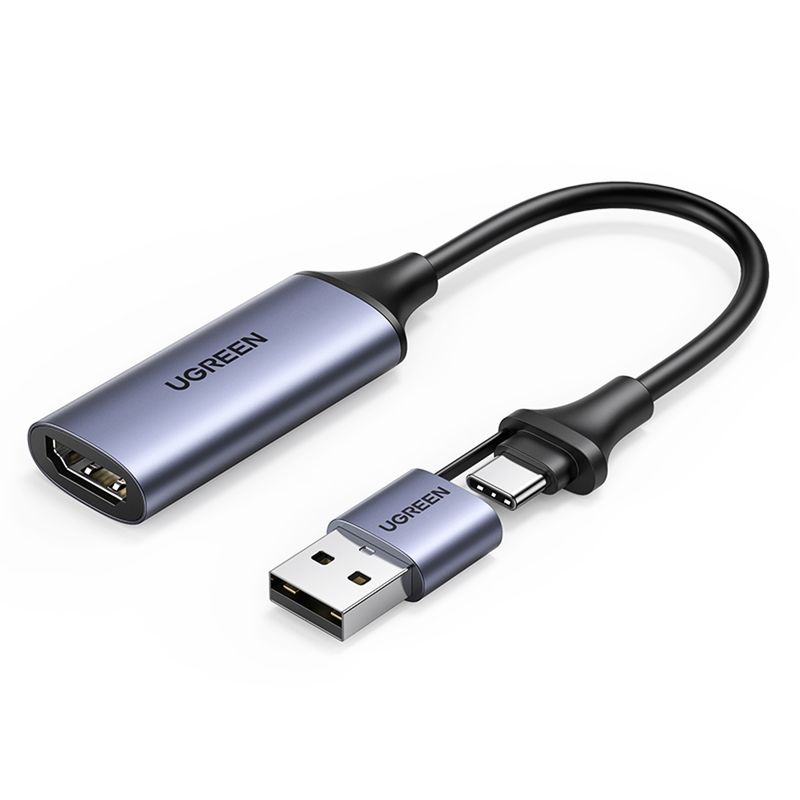 UGREEN - Tarjeta capturadora de video HDMI a USB-C + USB A UGREEN