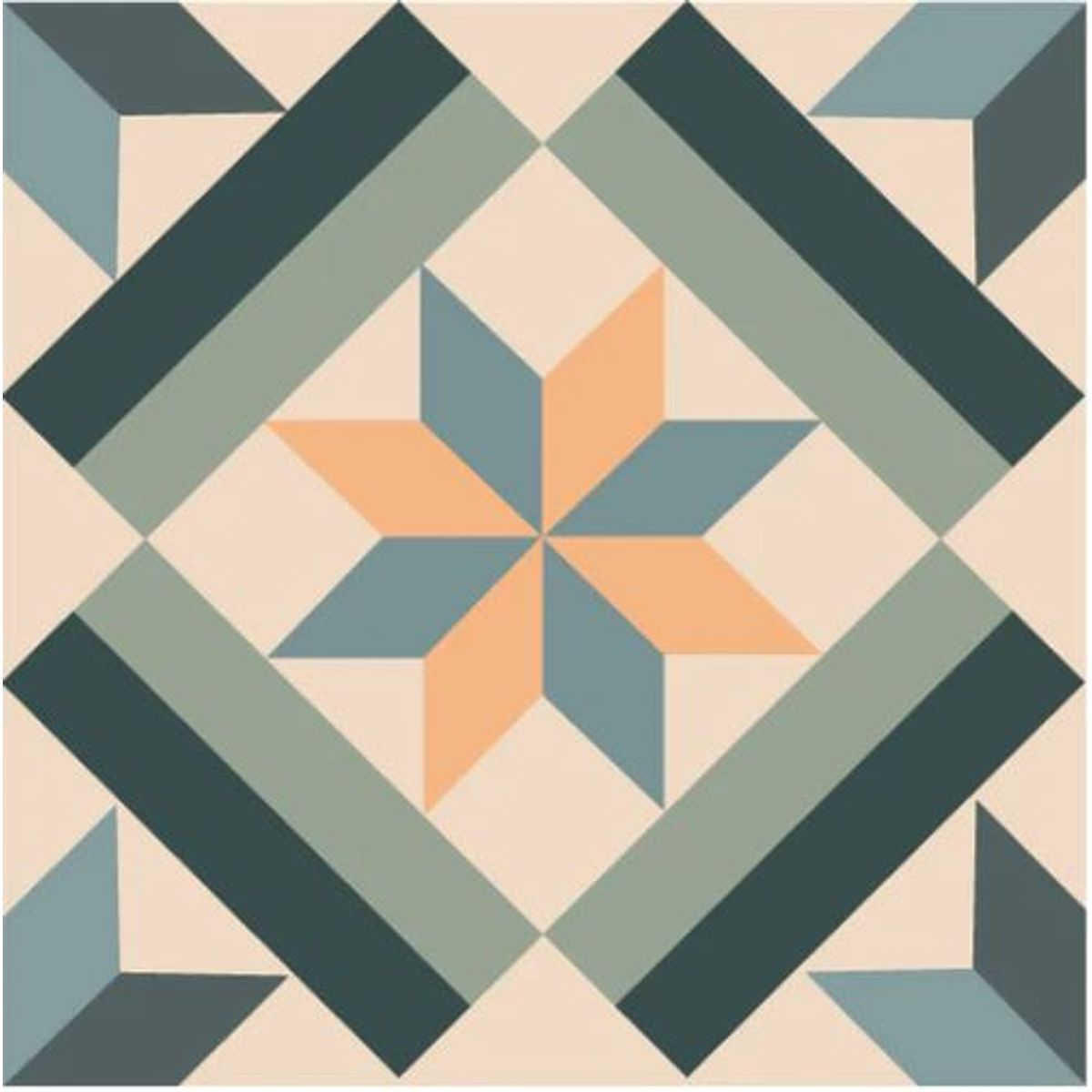 DEKOFIX - Baldosas 33x33 autoadhesivas para pisos modelo BARROCO