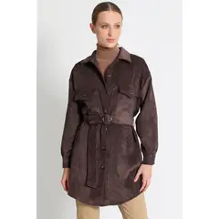 LIOLA - Chaqueta camisera Fantasía Chocolate