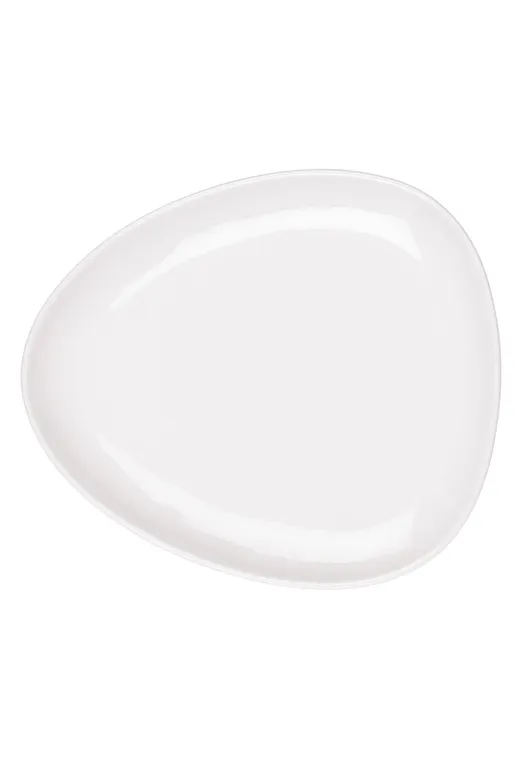 SET DE 6 PLATOS TIPO GOTA BAJOS DE PORCELANA BLANCOS 19CM STAR DESIGN