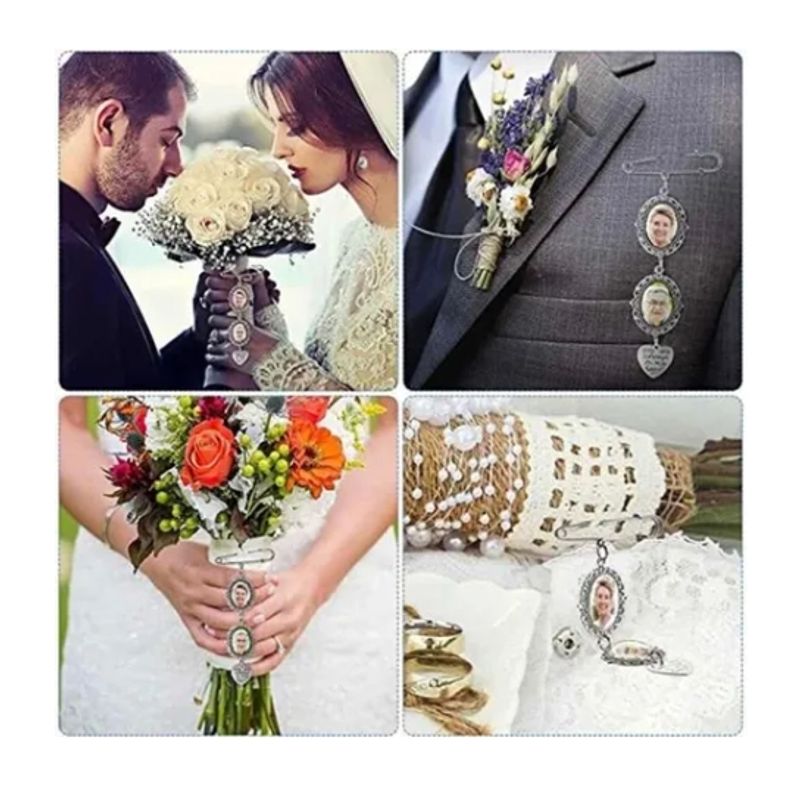 GENERICO - Relicario Para Ramos De Novia 1 Foto Recuerdos Ceremonia Boda