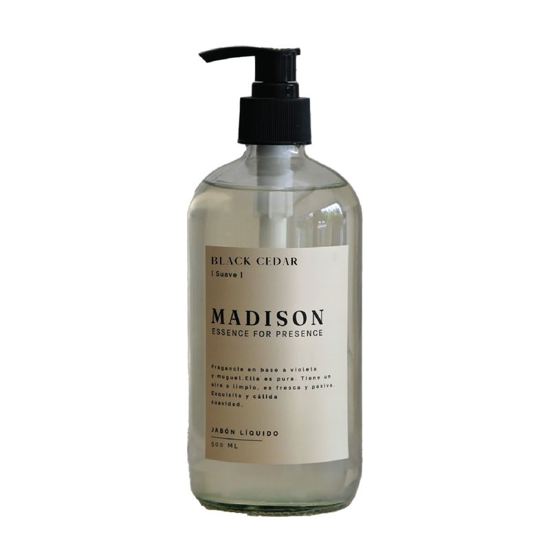MADISON - Jabón Líquido 500 Ml Black Cedar Transparente Madison