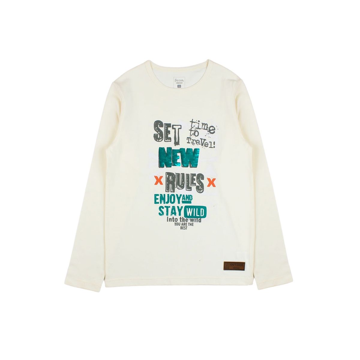 FICCUS - Polera jr niño lentejuelas outside 331