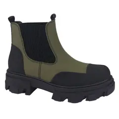 CHALADA - Botin Mujer Oliva Casual Karl-8.