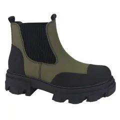 CHALADA - Botin Mujer Oliva Casual Karl-8