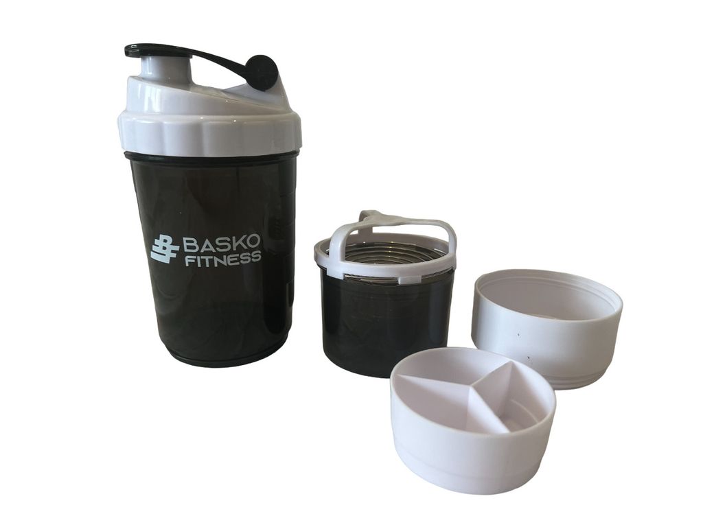 Shaker Mezclador Botella Deportiva Blanco