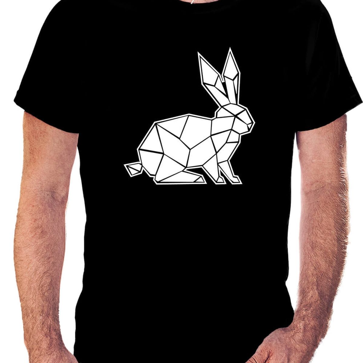 GENERICO - Polera Hombre diseño Conejo Geométrico