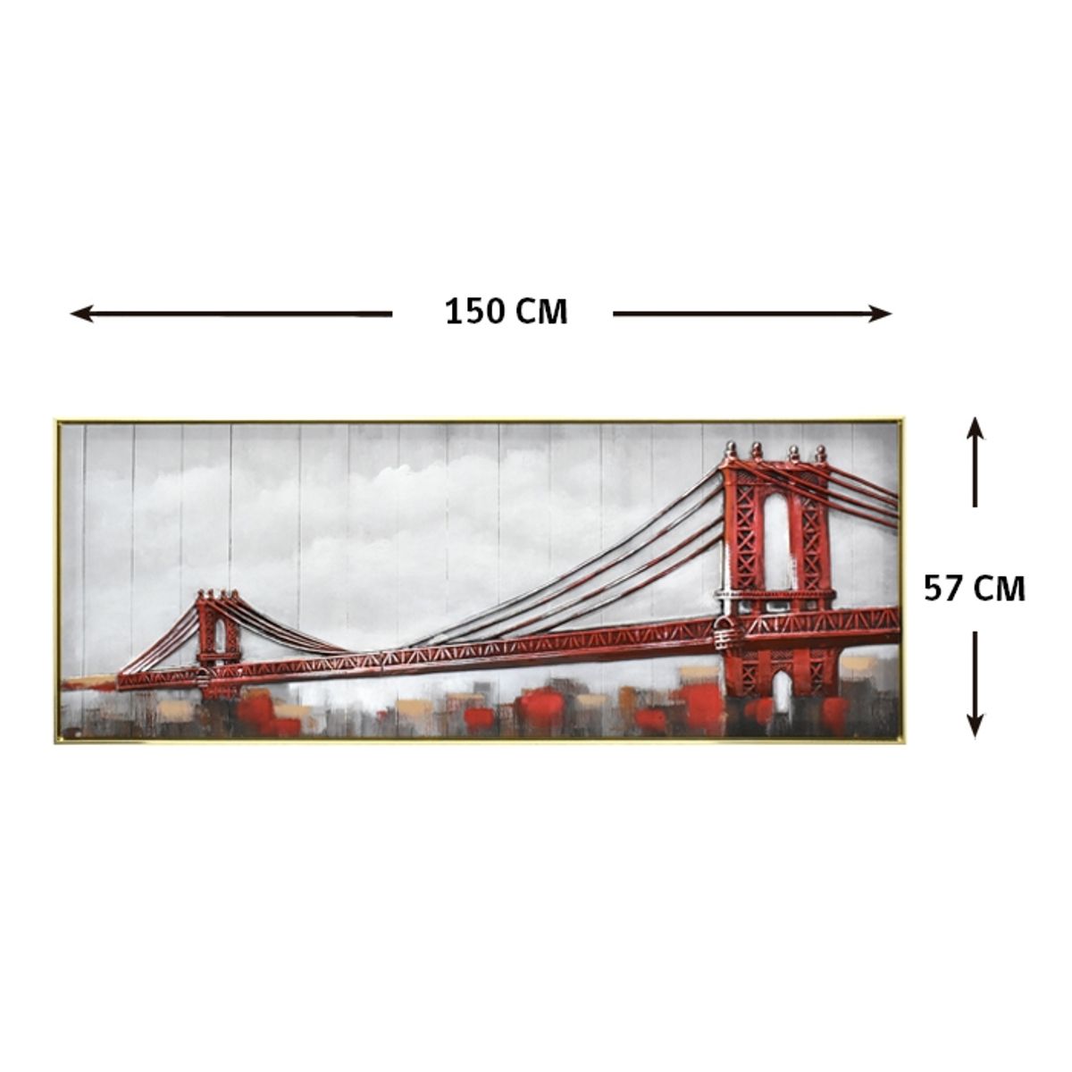 MSA MUEBLES SANTA ANA - CUADRO MI VIEJO GOLDEN GATES (150 x 4 x 57cm)