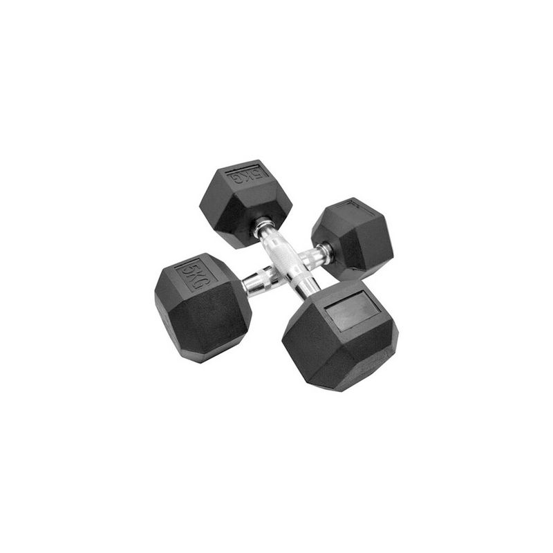 COVERTEC - Mancuerna hexagonal 10 kilos PAR (2 de 5 kg c/u)