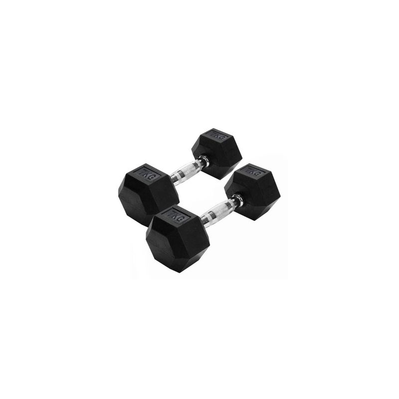 COVERTEC - Mancuerna hexagonal 14 kilos par (2 de 7 kg c/u)