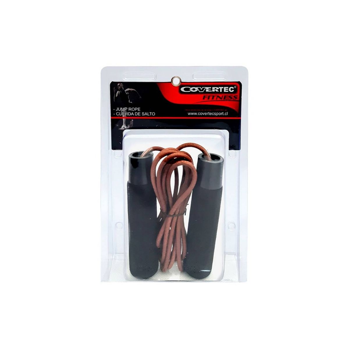 COVERTEC - Cuerda de salto de cuero con rodamientos