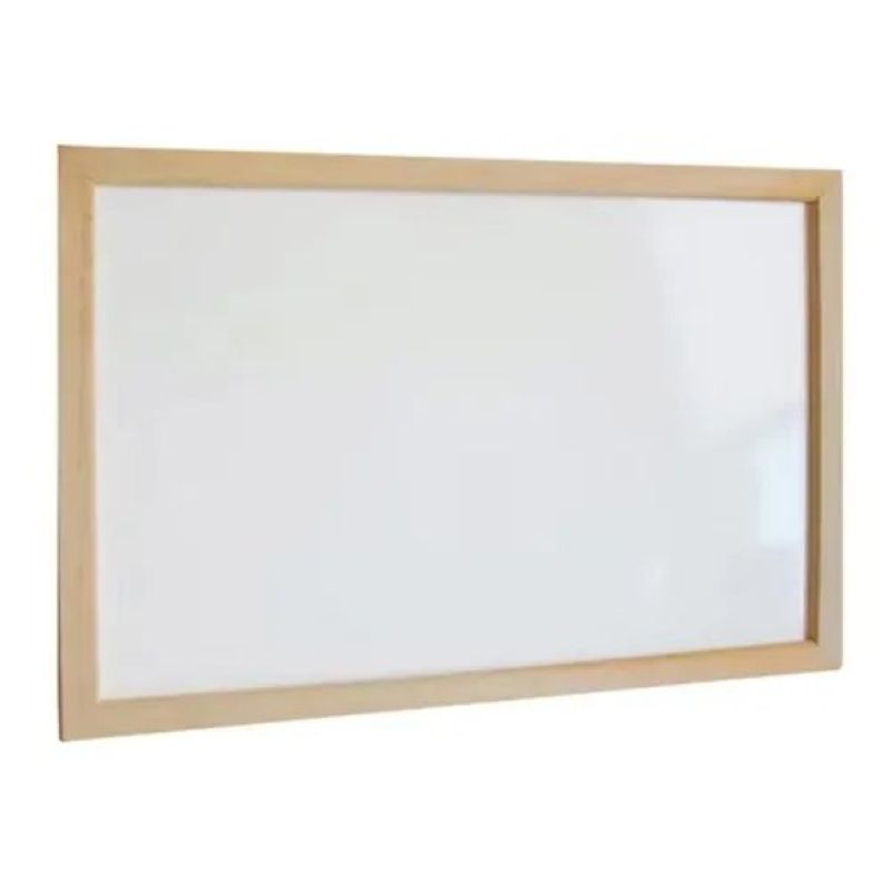 GENERICO - Pizarra Acrílica Blanca 40x60 cm Con Marco De Madera