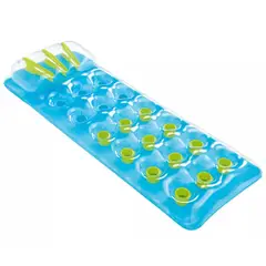 UNIVERSAL - FLOTADOR INFLABLE CON AGUJERO PORTAVASO CELESTE