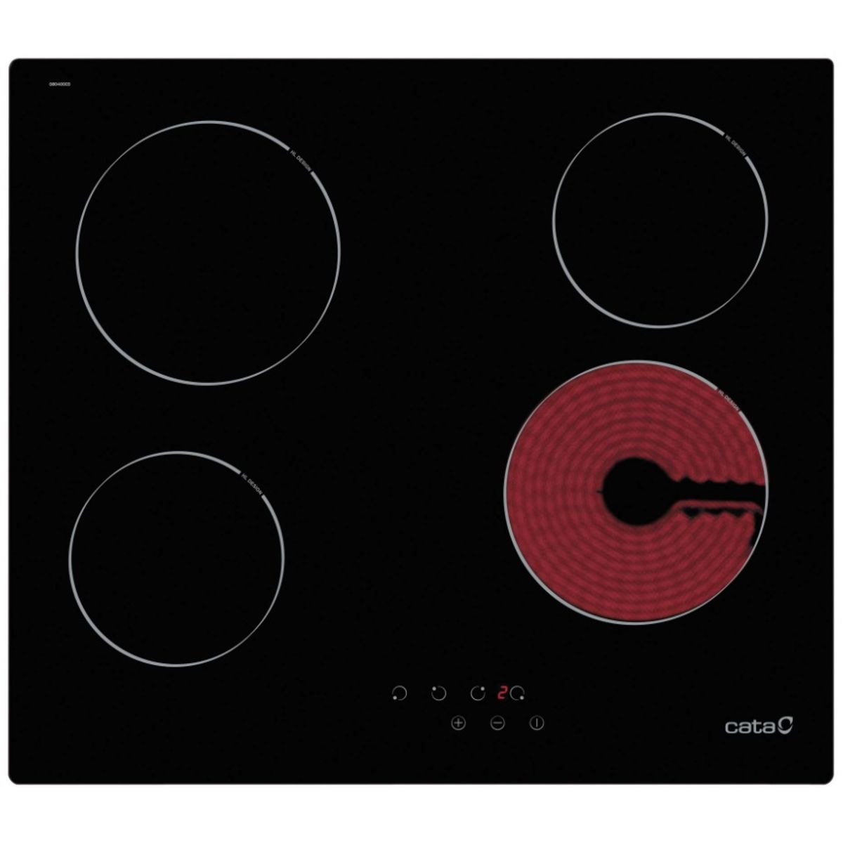 CATA - Encimera vitroceramica  4 Areas de coccion TN 604B