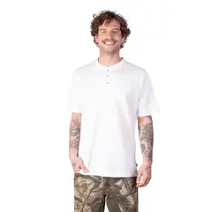 LENGA - Polera Molle Cuello Redondo con Botones Uvpro Hombre Lenga_.