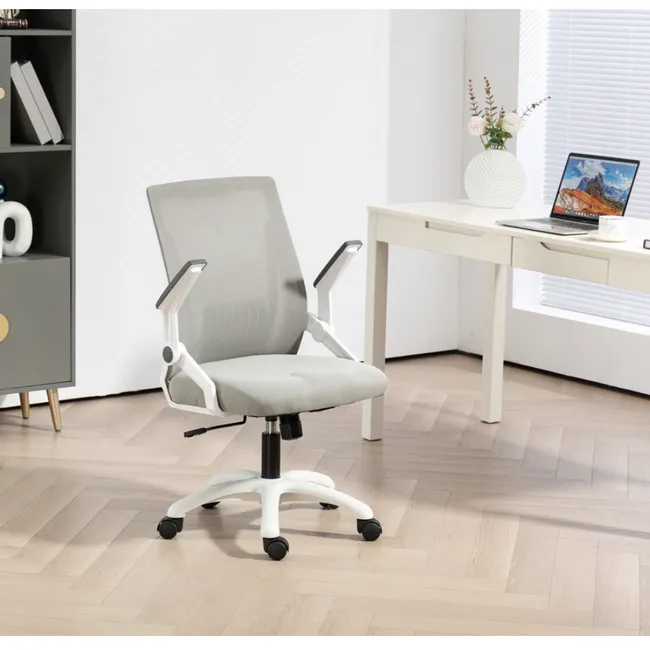 HOMER DESIGN - Silla De Oficina Gris Escritorio Con Asiento De Memoria