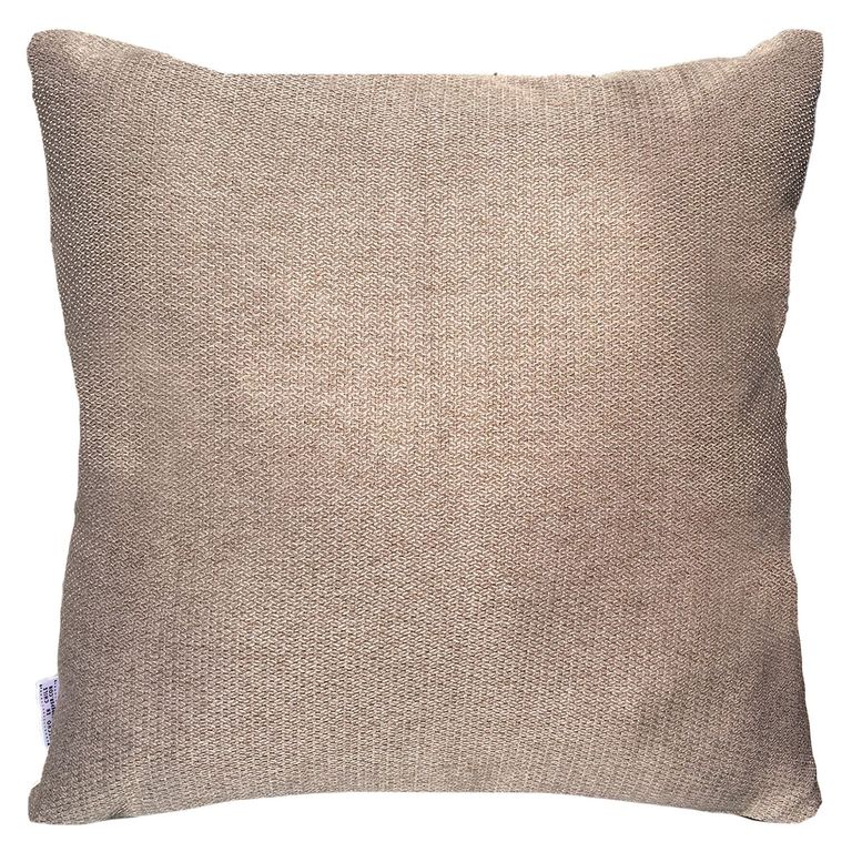 FUNDA COJIN DECORATIVO DISENO LINO BEIGE OSCURO 45X45.