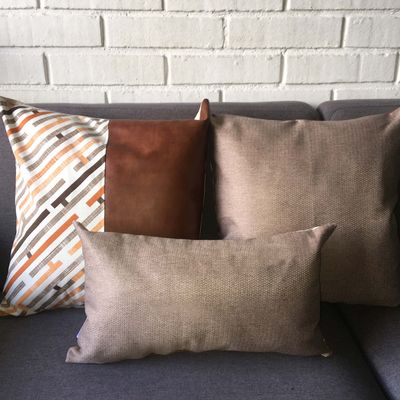 Imagen 2 del producto FUNDA COJIN DECORATIVO DISEÑO LINO BEIGE OSCURO 60X60.…