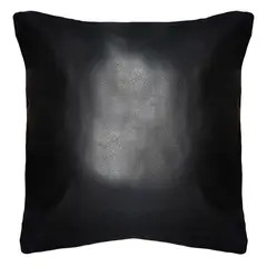 ELIZABETH PEPER - COJÍN DECORATIVO ECOCUERO NEGRO 60X60 RELLENO.