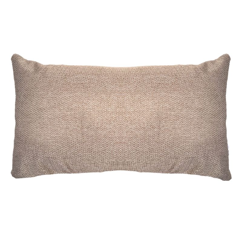 ELIZABETH PEPER - COJIN DECORATIVO DISEÑO LINO BEIGE OSCURO 50X30 RELLENO.
