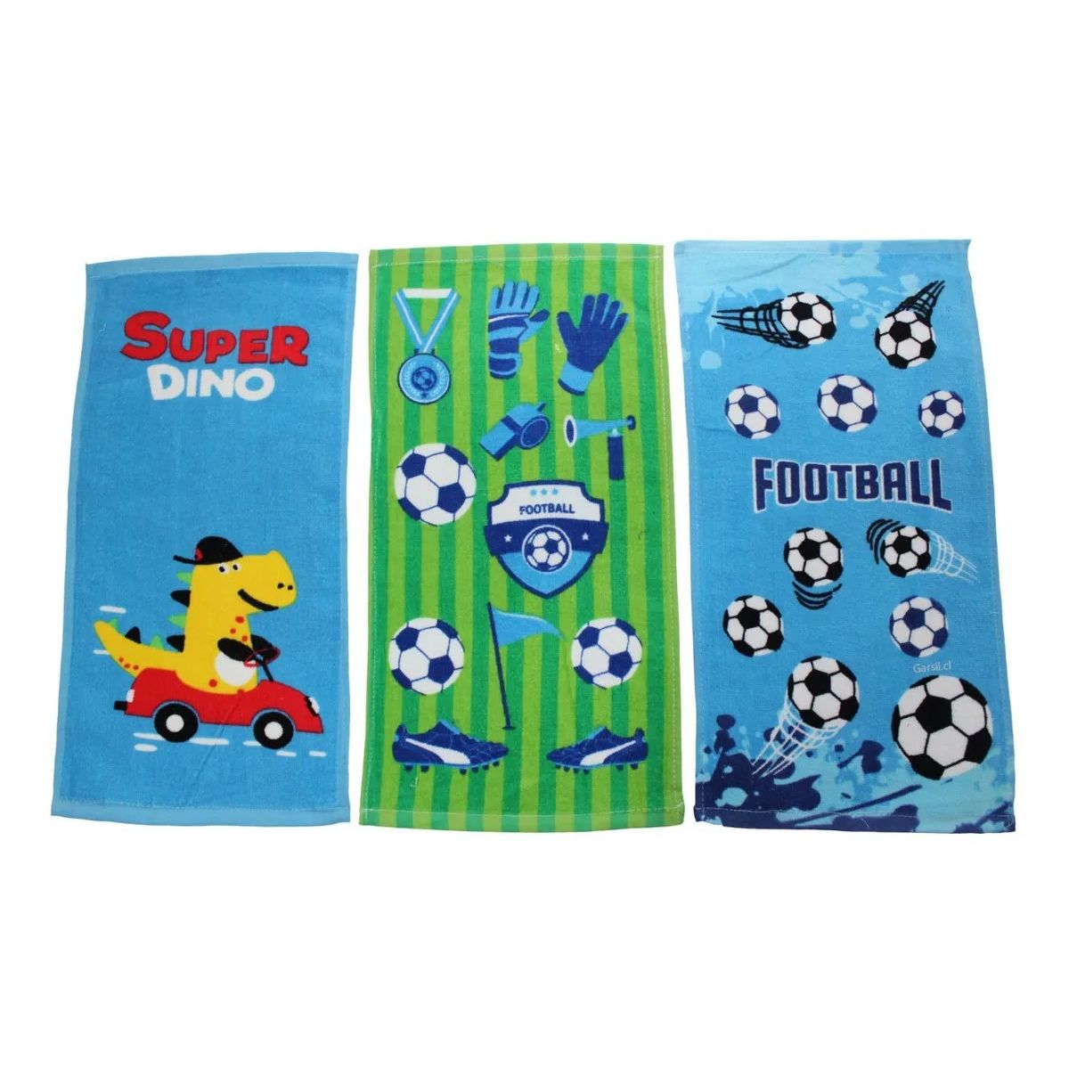 GARSIL - Pack 6 Toallas De Manos Niños - 100% Algodon - Jardin Escolar