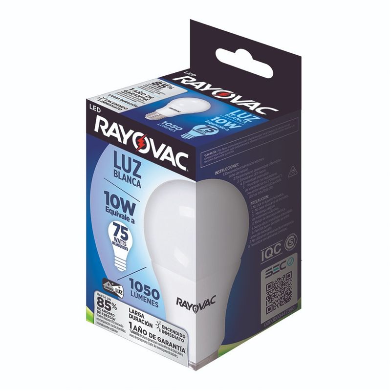 RAYOVAC - Ampolleta Rayovac Led E27 10w Luz Blanca