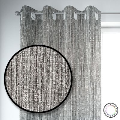 Imagen 2 del producto SET DE CORTINAS HOGAR 2 PAÑOS DE 140 X 220 CM GRIS