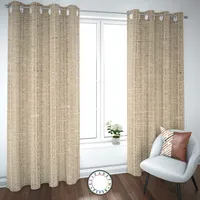 SET DE CORTINAS HOGAR 2 PAÑOS DE 140 X 220 CM BEIGE