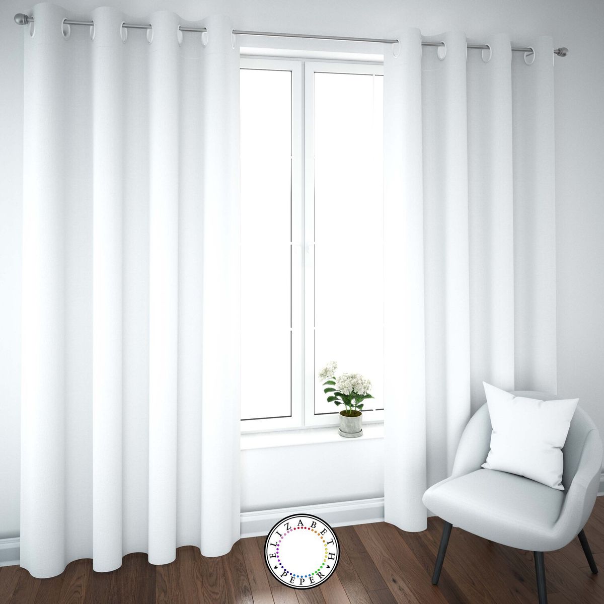 ELIZABETH PEPER - SET DE CORTINAS BLACKOUT 2 PAÑOS DE 140 X 220 CM BLANCO