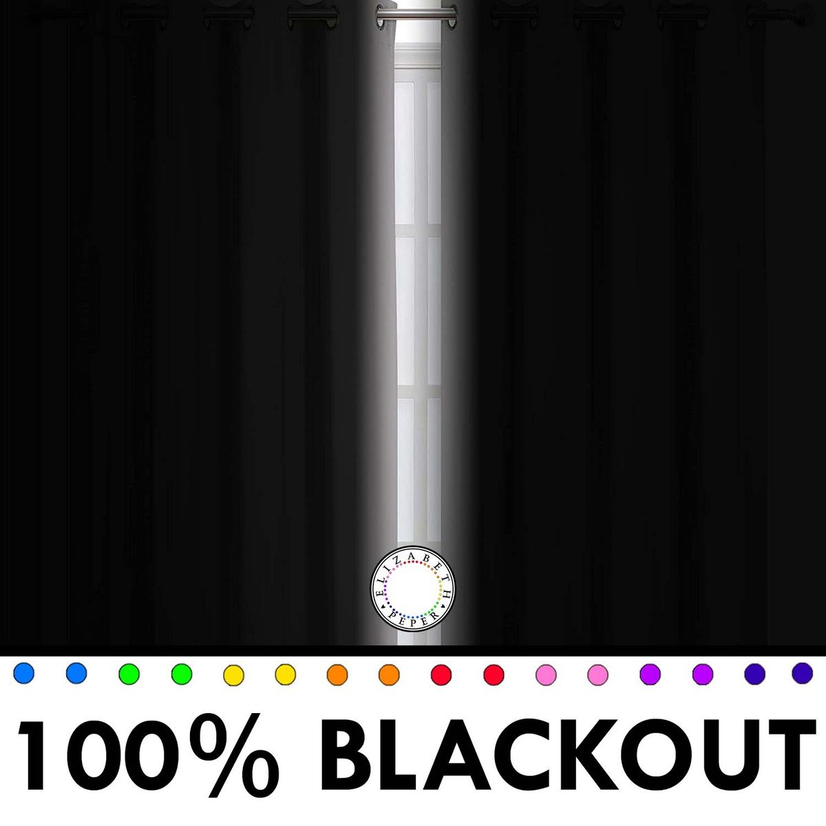 ELIZABETH PEPER - SET DE CORTINAS BLACKOUT 2 PAÑOS DE 140 X 220 CM BLANCO