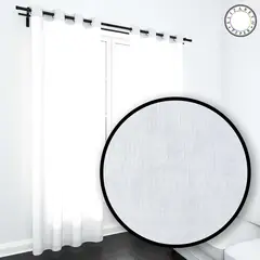 ELIZABETH PEPER - SET DE CORTINAS VISILLO 2 PAÑOS DE 140 X 220 CM BLANCO.